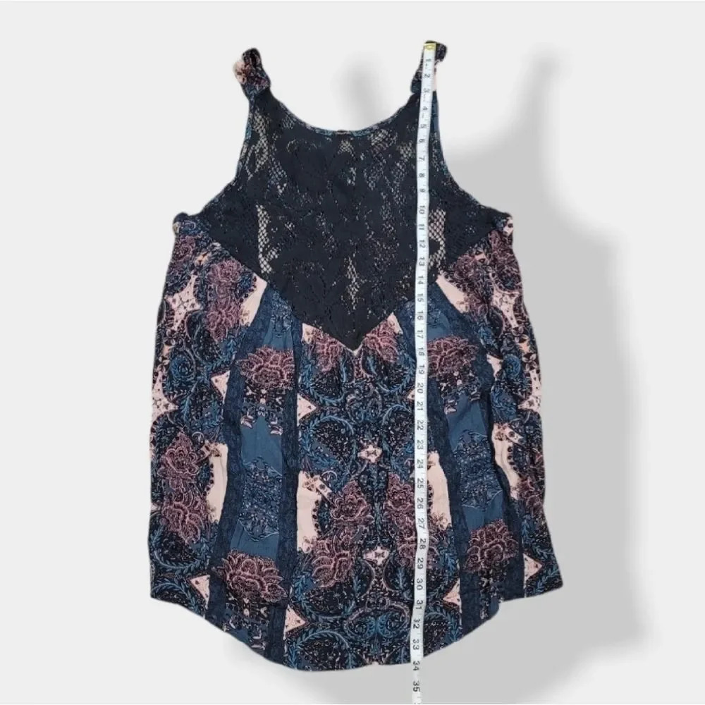 FREE PEOPLE COUNT Me In Trapeze black combo tunic - Picture 9 of 9
